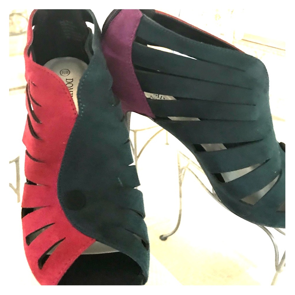 Tri Color Ultra Suede Bootie